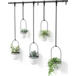 Květináče Umbra TRIFLORA SET/5ks bílé