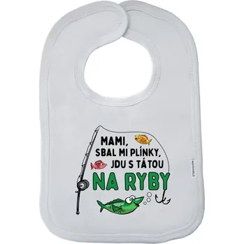 Bryndák Dětský bryndák New Baby Mami sbal mi plínky - ryby