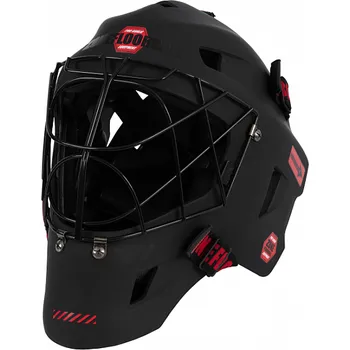 Florbalová maska ZONE PRO Cat Eye Cage Black/red brankářská maska vel. senior