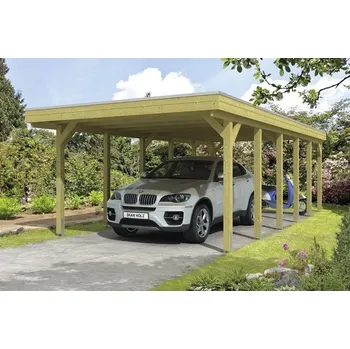 Přístřešek na auto Přístřešek na auto SKAN HOLZ Friesland 397 x 860 cm impregnovaný vč. alu plechu