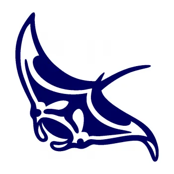 Samolepící dekorace SAMOLEPKA Rejnok manta 005 levá (23 - tmavě modrá) NA AUTO, NÁLEPKA, FÓLIE, POLEP, TUNING, VLASTNÍ TEXT, TISK, AUTOSAMOLEPKY.cz, POLEPY, OBRÁZEK, LOGO, SAMOLEPKY