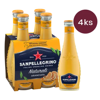 Limonáda Sanpellegrino Aranciata sklo 20cl - 4 ks