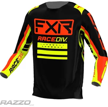 Moto dres Dětský dres FXR Youth Clutch Pro Jersey Black Nuke Red HiVis 2022 KXL