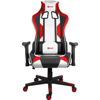 Herní židle Recenze C-TECH Phobos V2 černá/bílá/červená