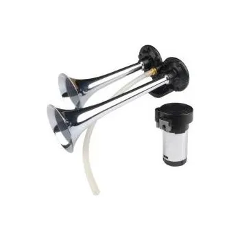 Houkačka 2-tónová fanfára 220/190mm, 12V s kompresorem