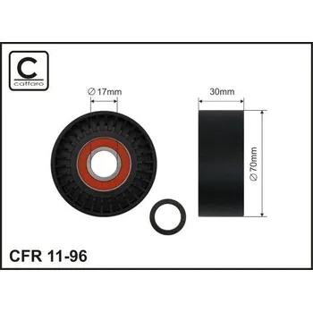 Napínací kladka, žebrovaný klínový řemen CAFFARO 11-96