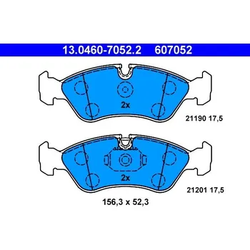 Auto-moto Sada brzdových destiček, kotoučová brzda ATE 13.0460-7052.2