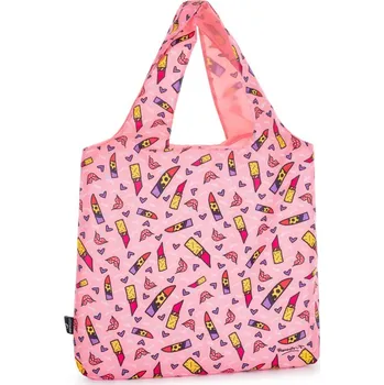 Nákupní taška BAGMASTER Stylová nákupní taška se zipem Britto 22 G - Rtěnky