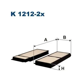 Klimatizace automobilu Filtr, vzduch v interiéru FILTRON K 1212-2x