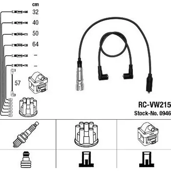 Zapalovací kabel Sada kabelů pro zapalování NGK 0946