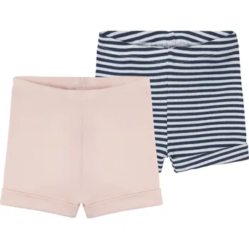 Dívčí oblečení lupilu® Dívčí šortky s BIO bavlnou, 2 kusy (62/68, námořnická modrá / světle růžová)