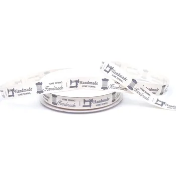 Stuha Stuha bavlněná tisk handmade šíře 15mm (18m/bal.)