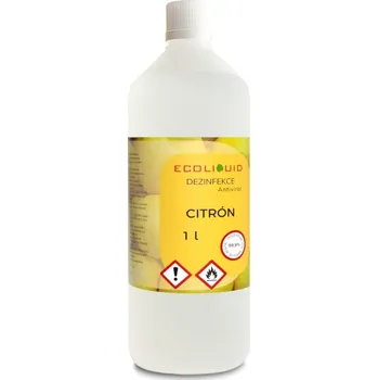 Dezinfekce Ecoliquid ANTIVIRAL dezinfekce na ruce - viry, bakterie, plísně 1 l náhradní náplň Vůně: Citrón