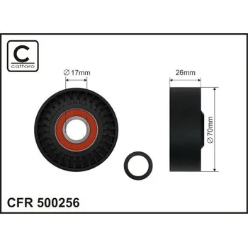 Napínací kladka, žebrovaný klínový řemen CAFFARO 500256