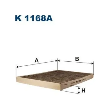Klimatizace automobilu Filtr, vzduch v interiéru FILTRON K 1168A