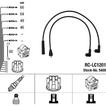 Zapalovací kabel Sada kabelů pro zapalování NGK 5408