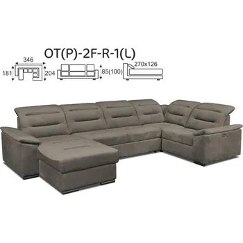 Sedací souprava MEBLOSOFT Sektorová sedací souprava EXCLUSIV OT+2F+R+1