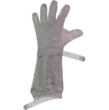 Pracovní rukavice Ochranná rukavice proti pořezu IVO dlouhá - nerezová s háčky 17319 L I-17319L