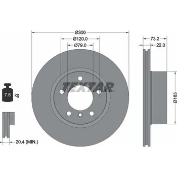 Brzdový kotouč Brzdový kotouč TEXTAR 92238505