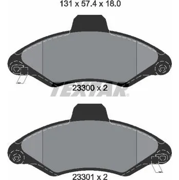 Brzdová destička Sada brzdových destiček, kotoučová brzda TEXTAR 2330002