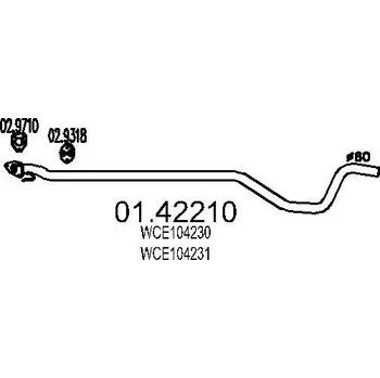 Výfuková trubka Výfuková trubka MTS 01.42210