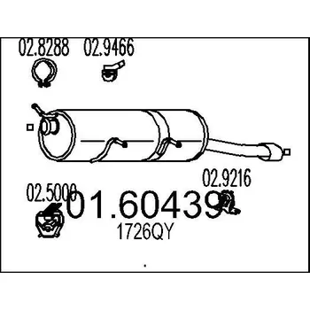 Auto-moto Zadní tlumič výfuku MTS 01.60439