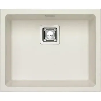 Granitový dřez Alveus Quadrix granital - Granitový dřez 56x46 cm, s ovládáním odtoku, arctic 1128394