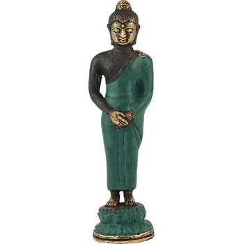 Soška Buddha kov 17 cm stojící