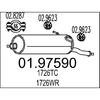Auto-moto Zadní tlumič výfuku MTS 01.97590