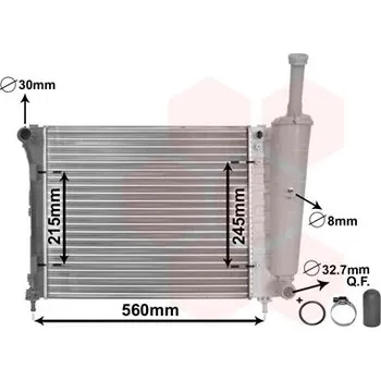 Motor automobilu Chladič, chlazení motoru VAN WEZEL 17002345