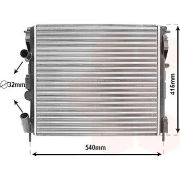 Motor automobilu Chladič, chlazení motoru VAN WEZEL 43002270