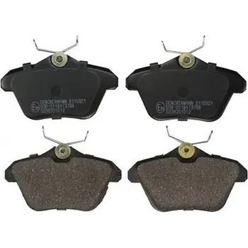 Brzdový systém Sada brzdových destiček, kotoučová brzda DENCKERMANN B110921