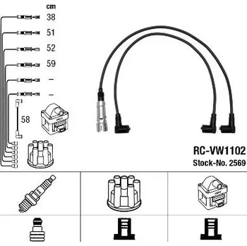 Zapalovací kabel Sada kabelů pro zapalování NGK 2569
