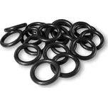 Wooline Plastové kroužky na záclony černé určeno pro garnýže o průměru 28 mm