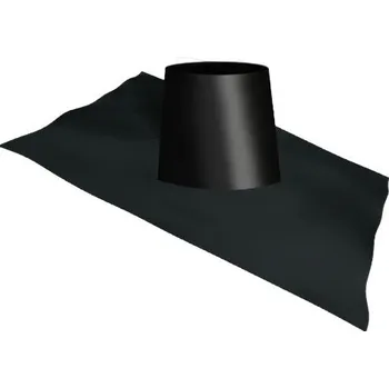 Komín Střešní průchodka 35-50° černá Pb okraj 150-30 mm