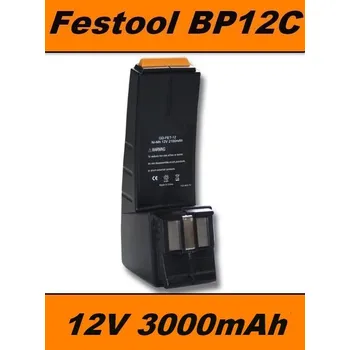 TopTechnology AKU Baterie BP12C pro Festool CCD12, CDD12 Ni-MH 12V 3000mAh neoriginální