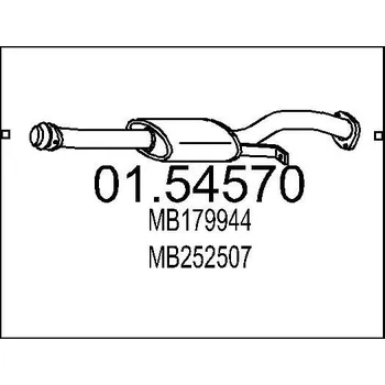 Tlumič výfuku Střední tlumič výfuku MTS 01.54570