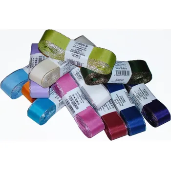 Stuha Stuha taftová 25mm s rexorem fialová+zlato