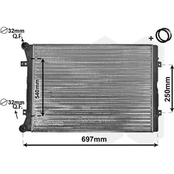 Chladič motoru Chladič, chlazení motoru VAN WEZEL 58002283