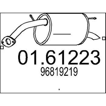 Výfukový systém Zadní tlumič výfuku MTS 01.61223