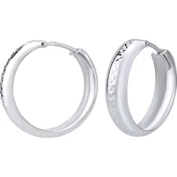 Náušnice Stříbrné náušnice se vzorem - kruhy 5x20mm SILVEGOB30564P1W20