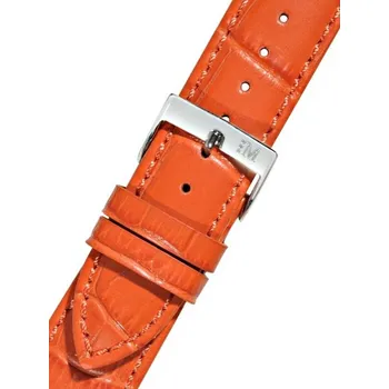 Řemínek na hodinky Kožený řemínek Morellato Bolle 2269480.085 M, oranžový - 24 mm