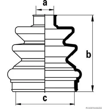 Manžeta ke kolu Sada měchů, hnací hřídel HERTH+BUSS JAKOPARTS J2861026