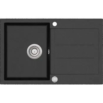 Granitový dřez Aquastone Atlas 40 metalická černá