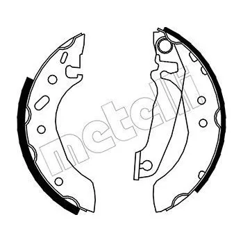Brzdový systém Sada brzdových čelistí METELLI 53-0119