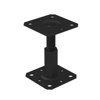 Stavitelná patka sloupku černá KTL 100 x 130 x 100 - 150 mm M20 (48801131)