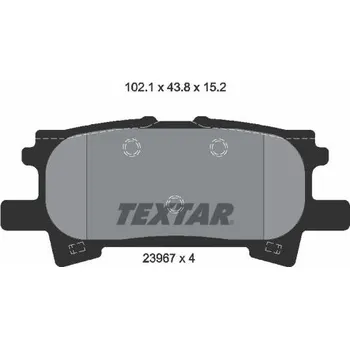 Brzdová destička Sada brzdových destiček, kotoučová brzda TEXTAR 2396701