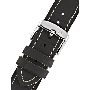 Řemínek na hodinky Kožený řemínek Morellato Tricikng M 4910B44.892, černý, ekokůže - 20 mm
