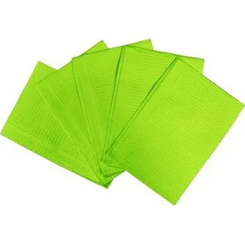 Bryndák pro dospělého Stomatologické ubrousky/bryndáky Medicom 3-vrstvé, 500 ks, limetkové