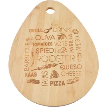 Prkénko na krájení a servírování, průměr 35 x 25 cm